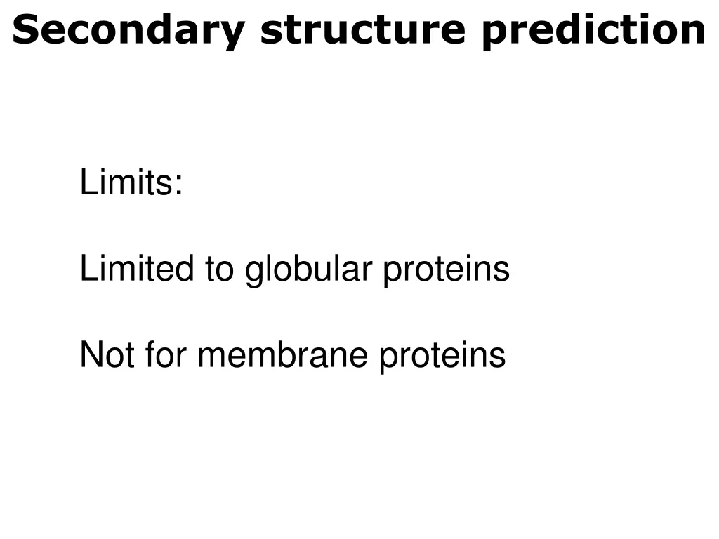 secondary structure prediction 2