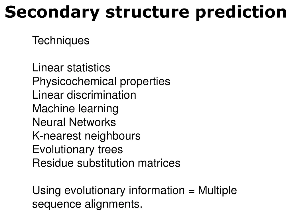 secondary structure prediction 4