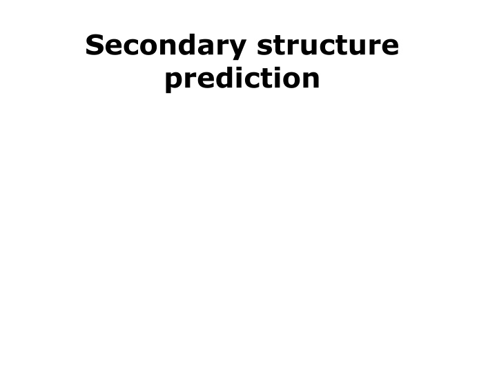 secondary structure prediction