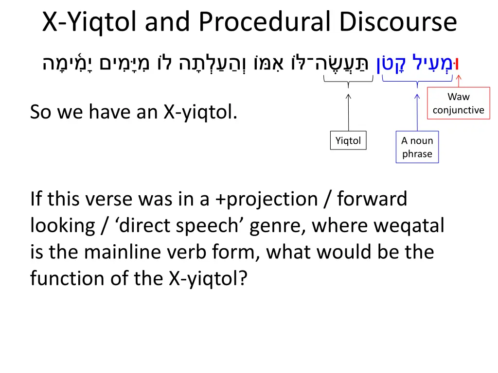 x yiqtol and procedural discourse 3