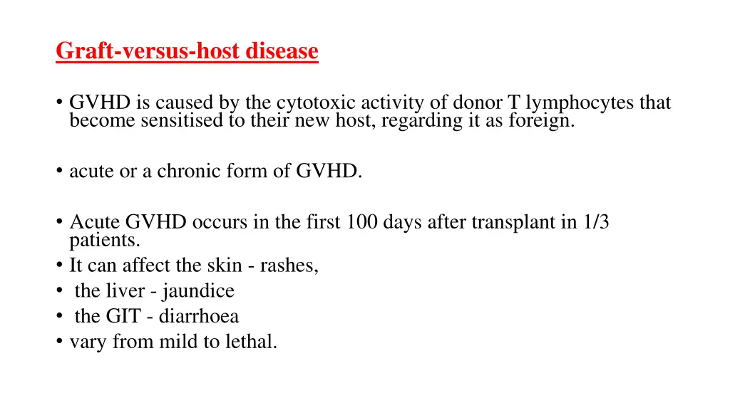 graft versus host disease