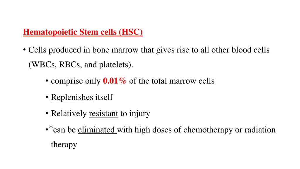 hematopoietic stem cells hsc