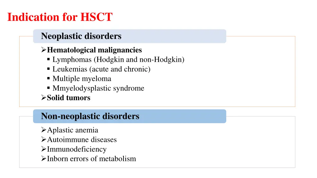 indication for hsct