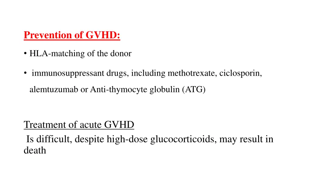 prevention of gvhd