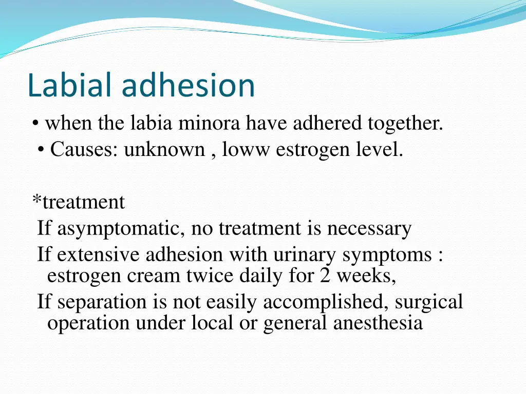 labial adhesion when the labia minora have