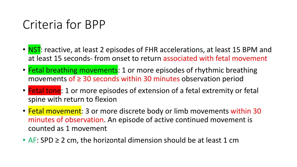 criteria for bpp