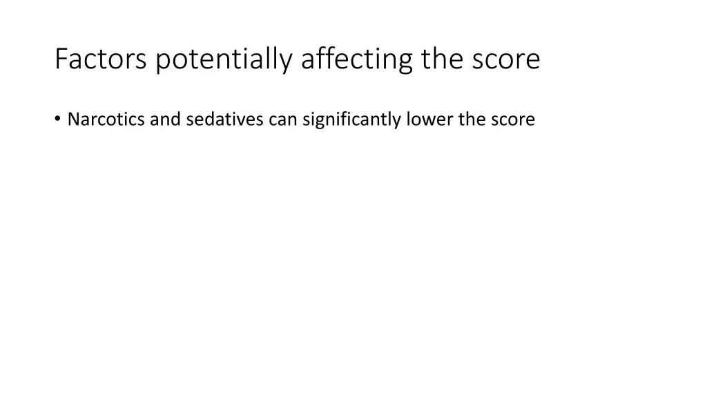 factors potentially affecting the score 3