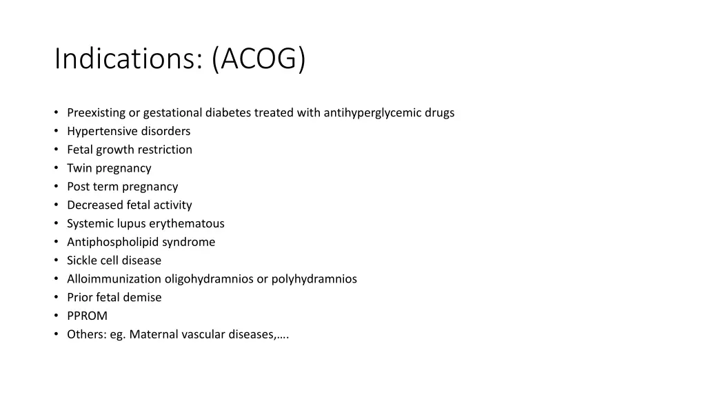 indications acog