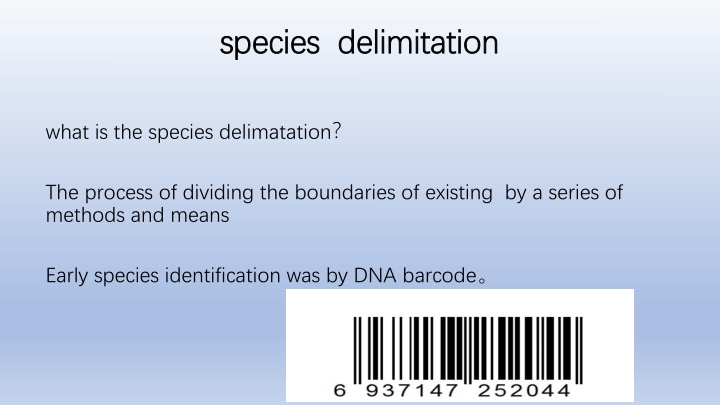 species delimitation species delimitation