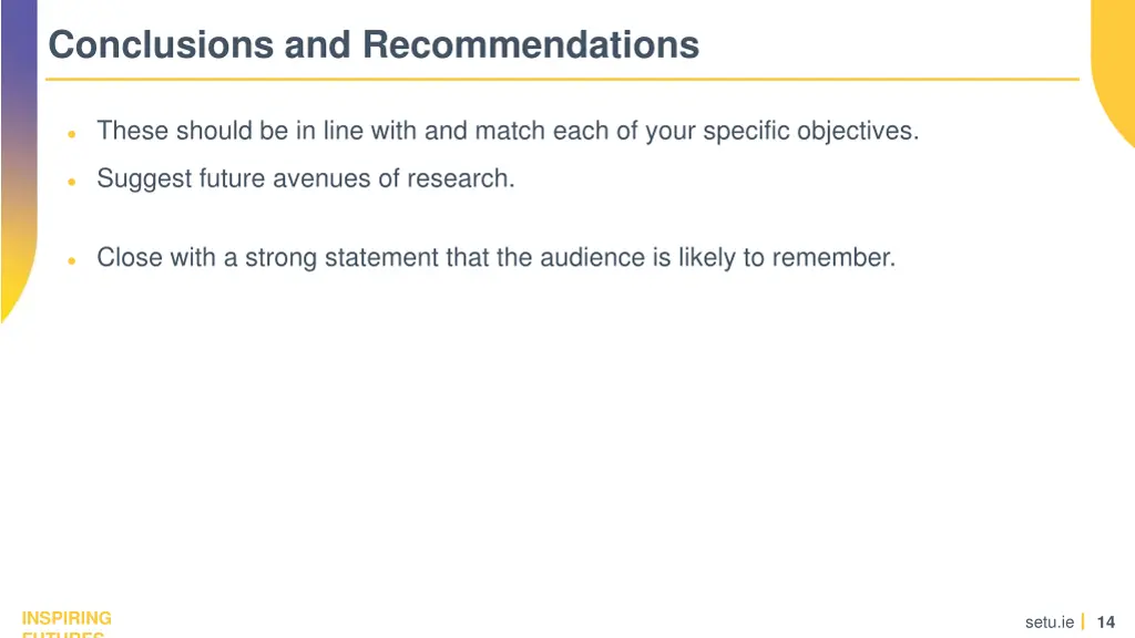 conclusions and recommendations