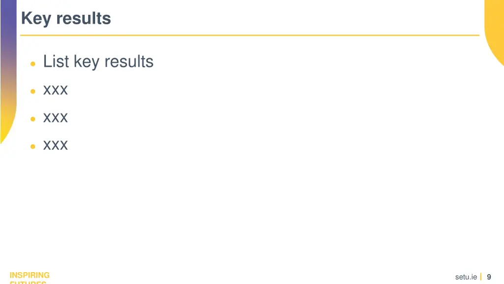 key results