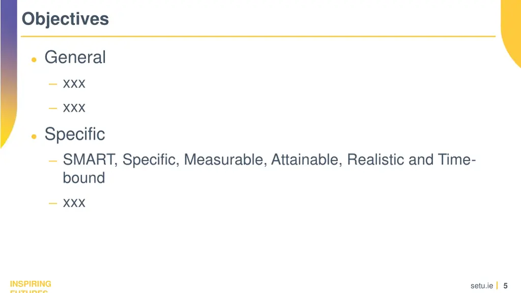 objectives