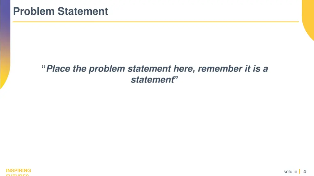 problem statement