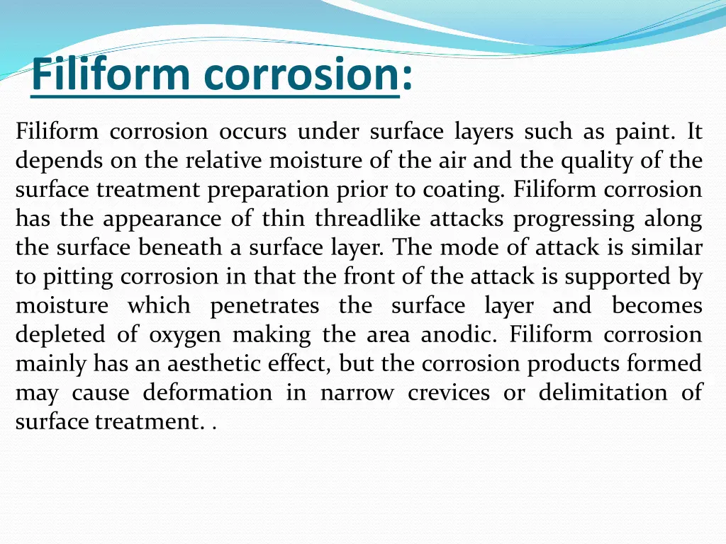 filiform corrosion 1
