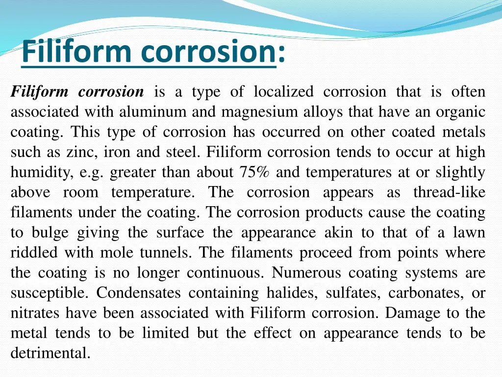 filiform corrosion