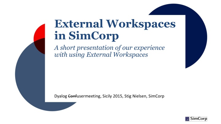 external workspaces in simcorp a short