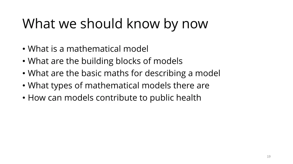 what we should know by now