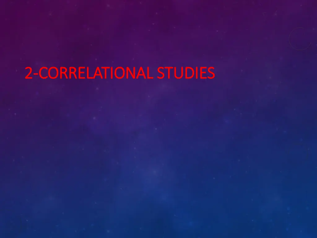 2 2 correlational studies correlational studies