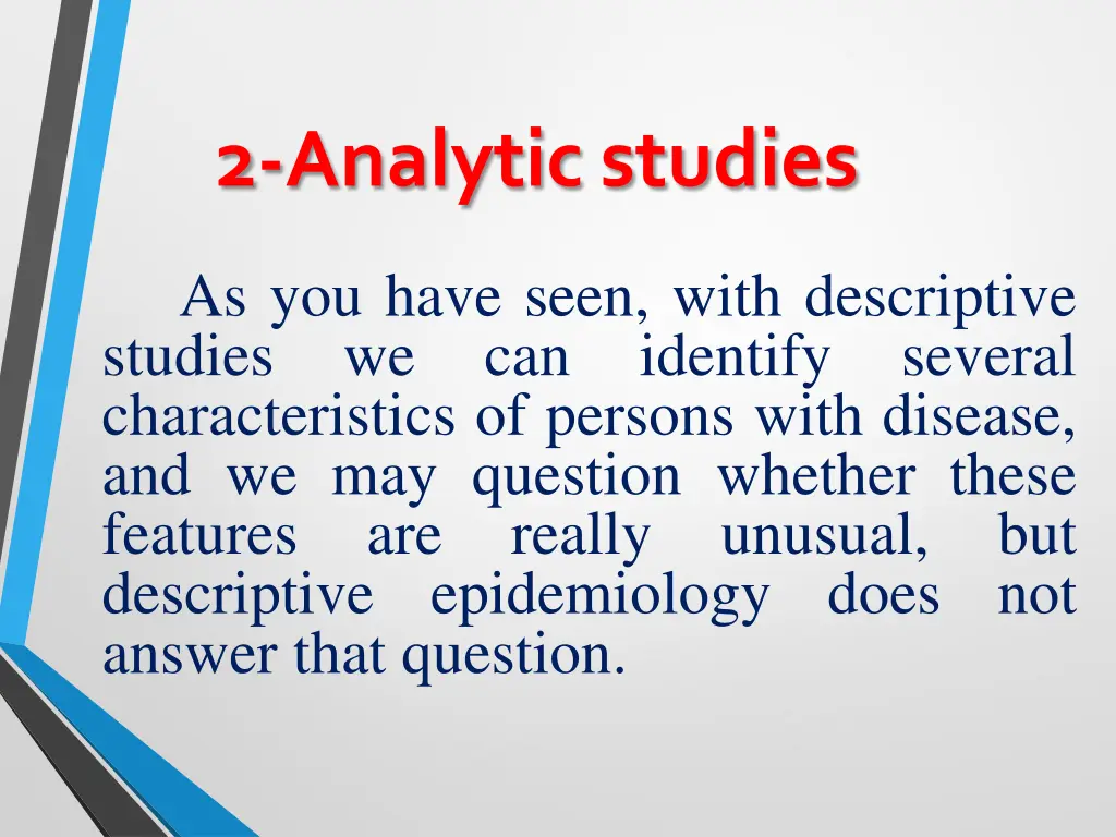 2 analytic studies