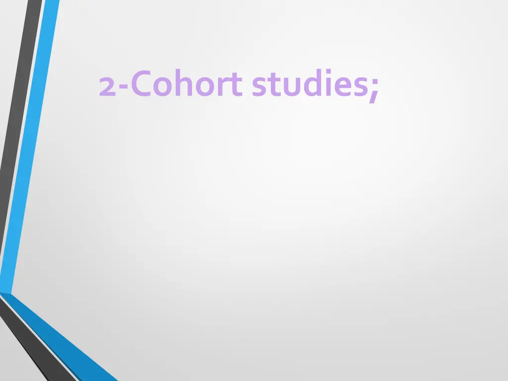 2 cohort studies