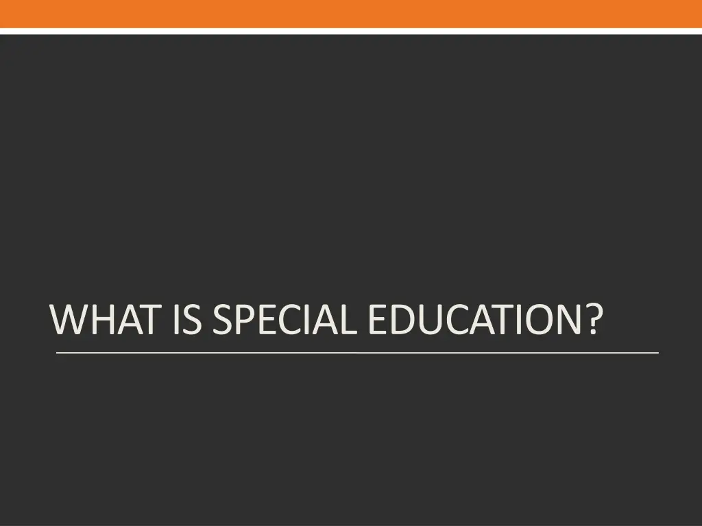 what is special education
