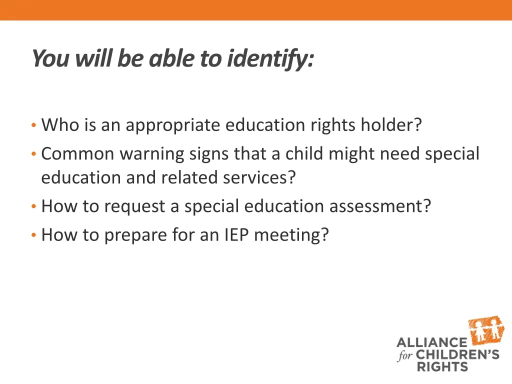 you will be able to identify