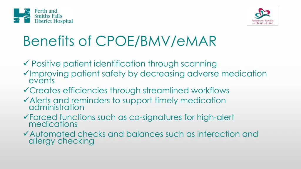 benefits of cpoe bmv emar