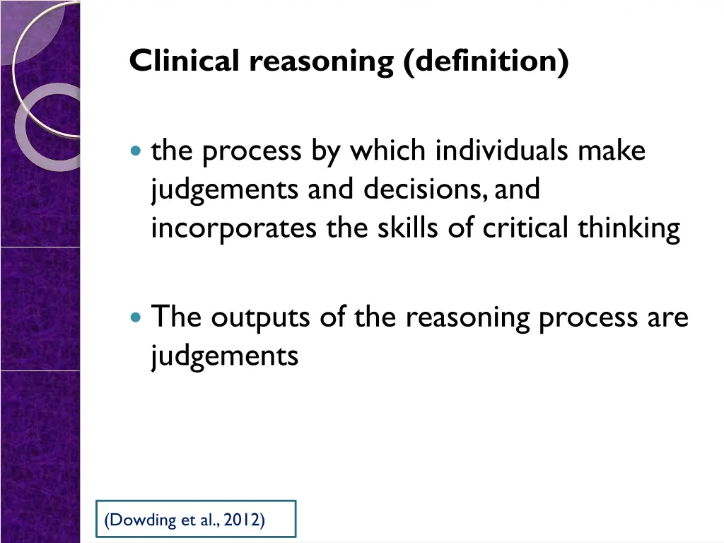 clinical reasoning definition