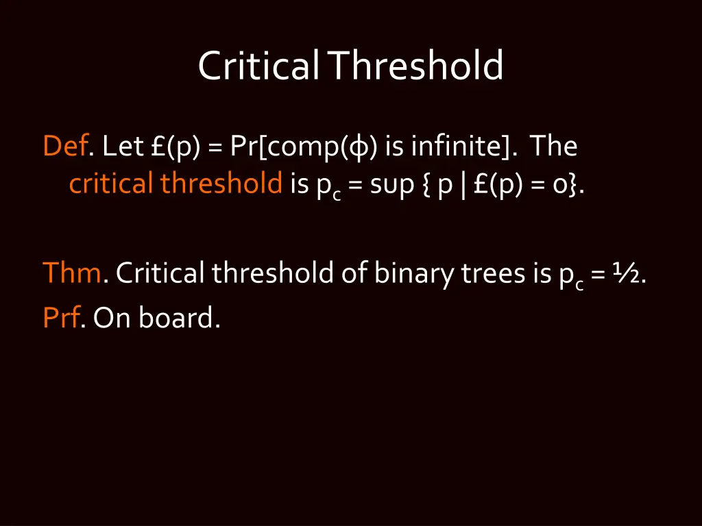 critical threshold