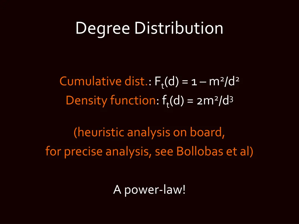 degree distribution 1