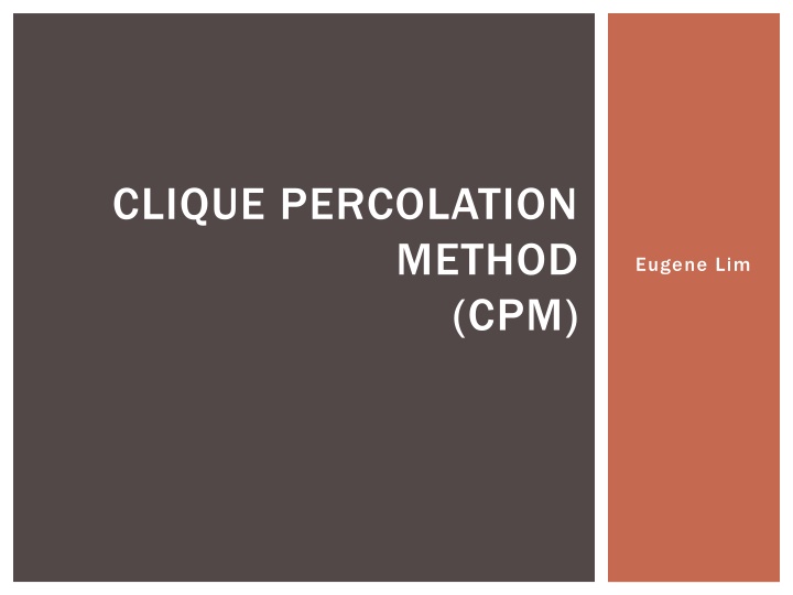 clique percolation