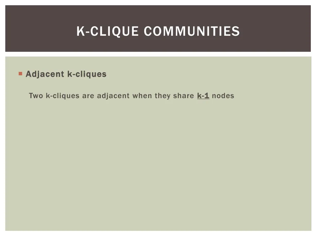 k clique communities
