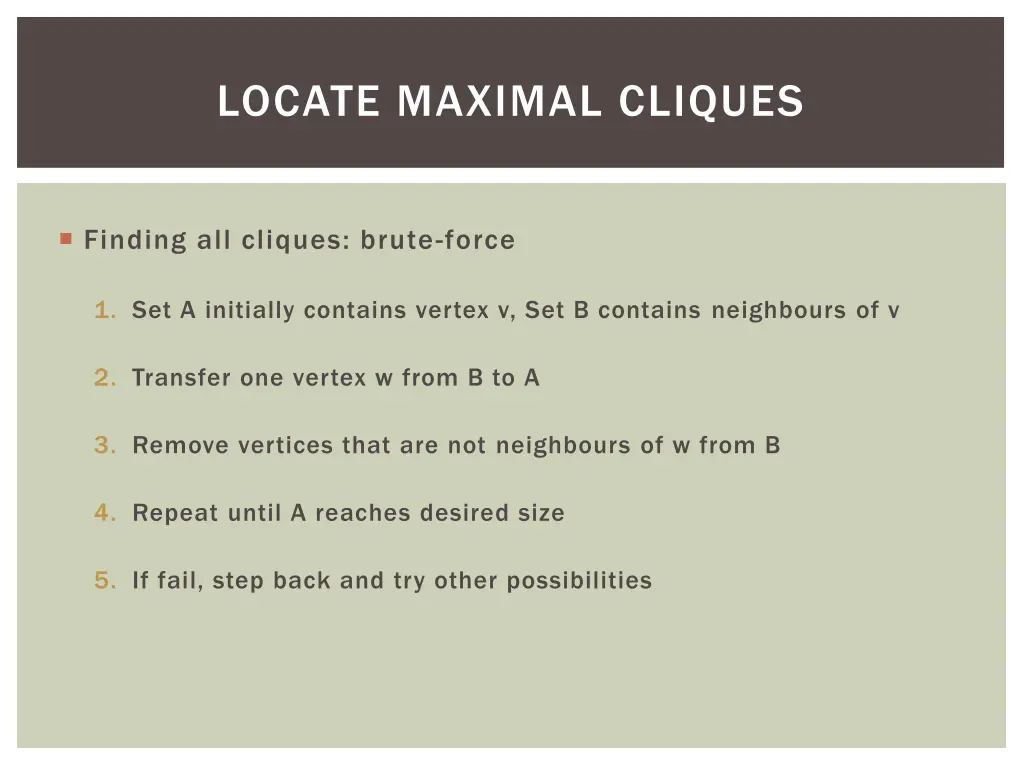 locate maximal cliques 1