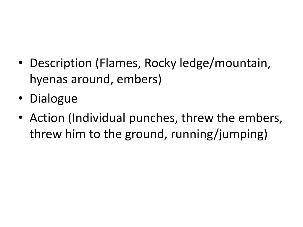 description flames rocky ledge mountain hyenas