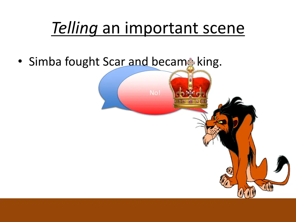 telling an important scene