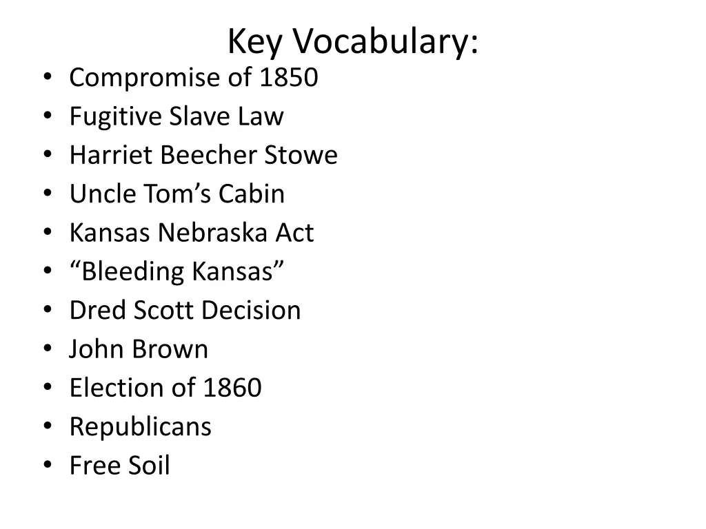 key vocabulary 1