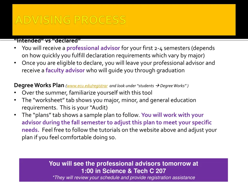 intended vs declared you will receive
