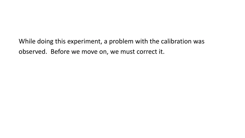 while doing this experiment a problem with