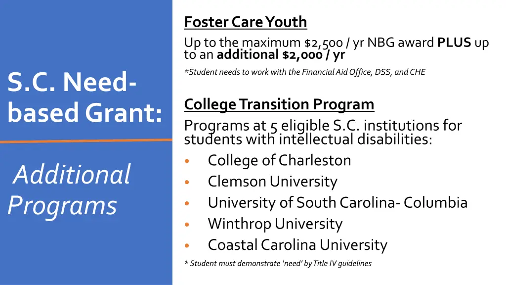 foster care youth up to the maximum