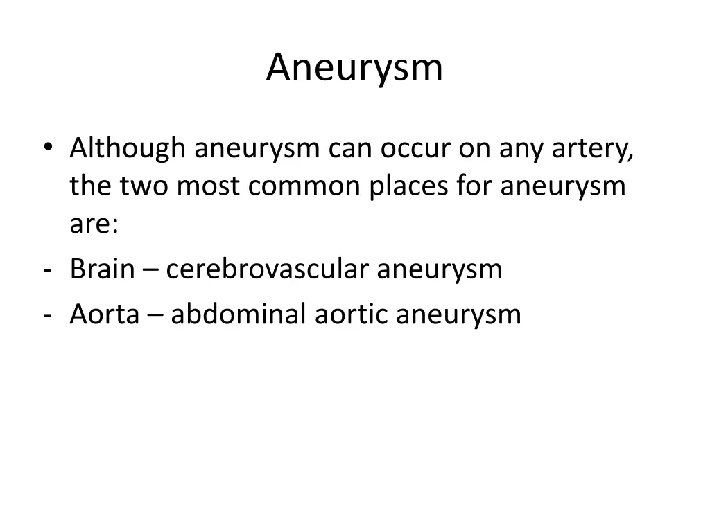 aneurysm 2