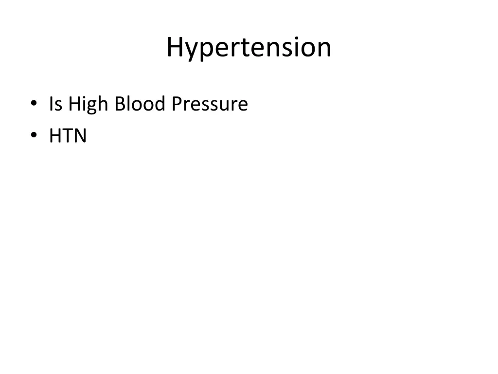 hypertension