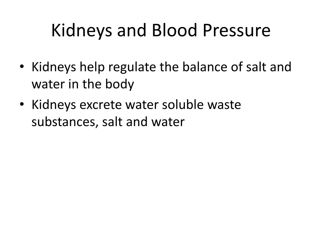 kidneys and blood pressure