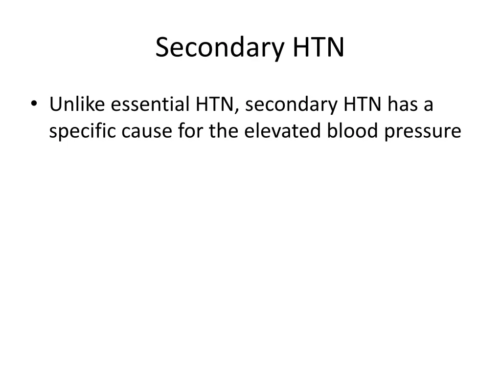 secondary htn