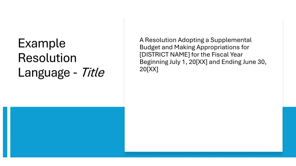 example resolution language title