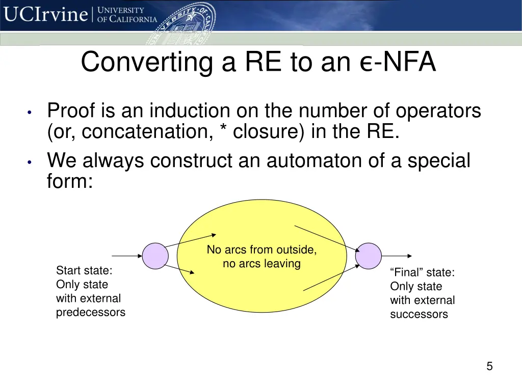 converting a re to an nfa 1