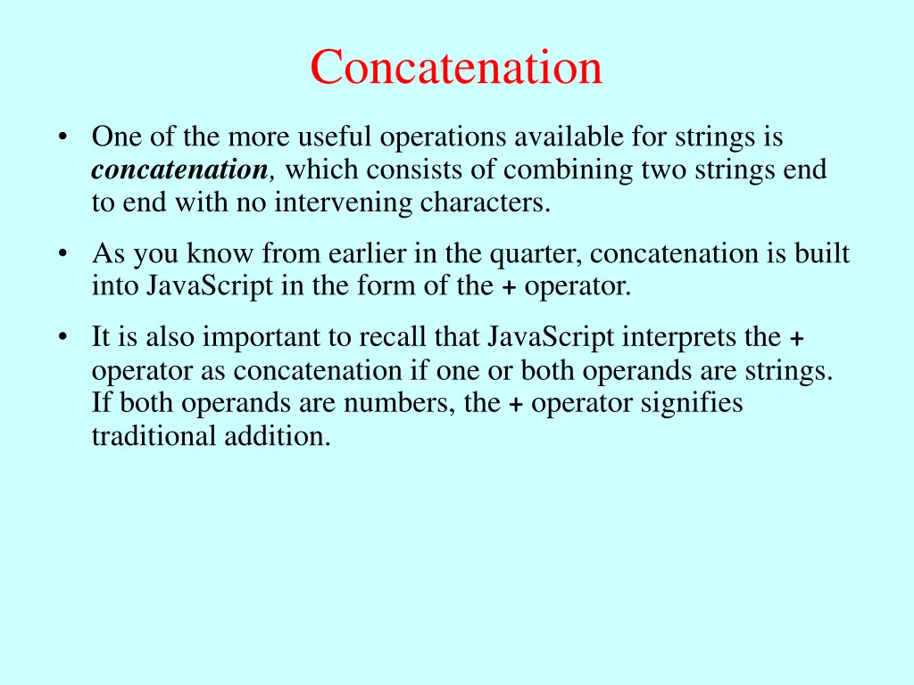concatenation