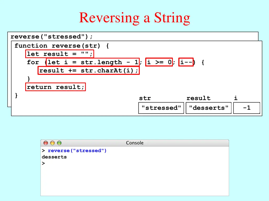 reversing a string