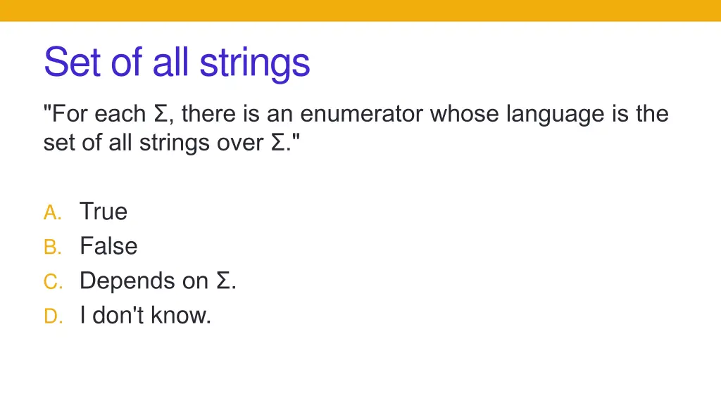 set of all strings