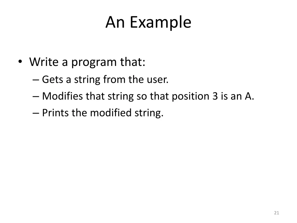 an example