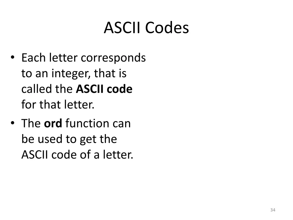 ascii codes